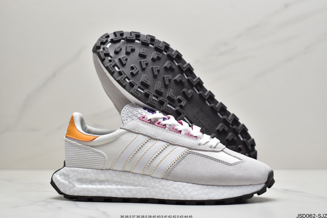 200 阿迪达斯adidas Racing 1 Boost Prototype  速度轻盈复古系列 百搭透气运动慢跑鞋 Q47513