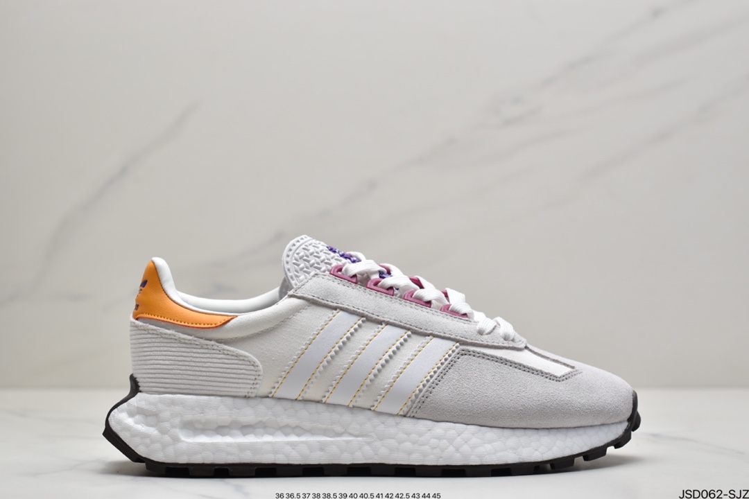 200 阿迪达斯adidas Racing 1 Boost Prototype  速度轻盈复古系列 百搭透气运动慢跑鞋 Q47513