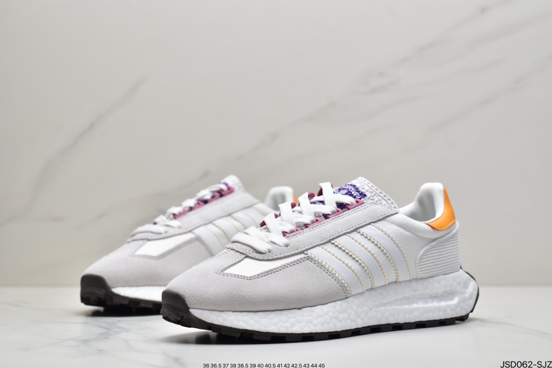 200 阿迪达斯adidas Racing 1 Boost Prototype  速度轻盈复古系列 百搭透气运动慢跑鞋 Q47513