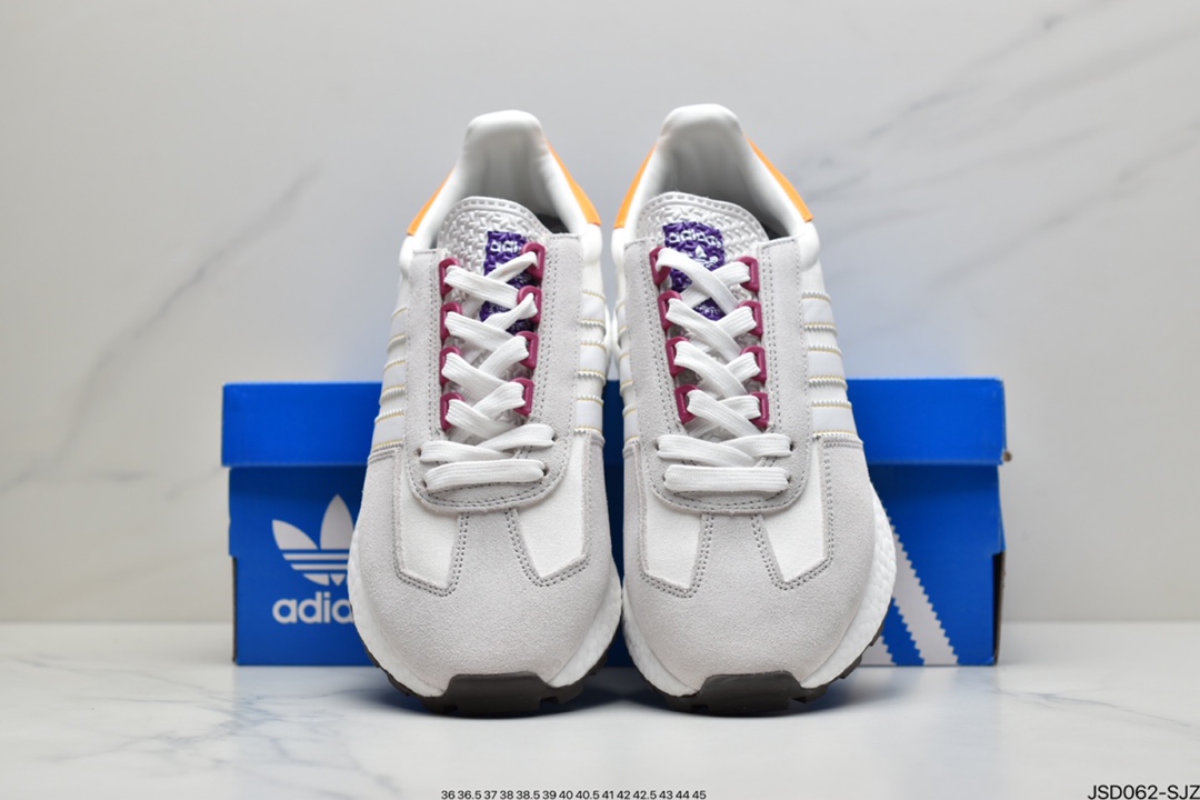 200 阿迪达斯adidas Racing 1 Boost Prototype  速度轻盈复古系列 百搭透气运动慢跑鞋 Q47513