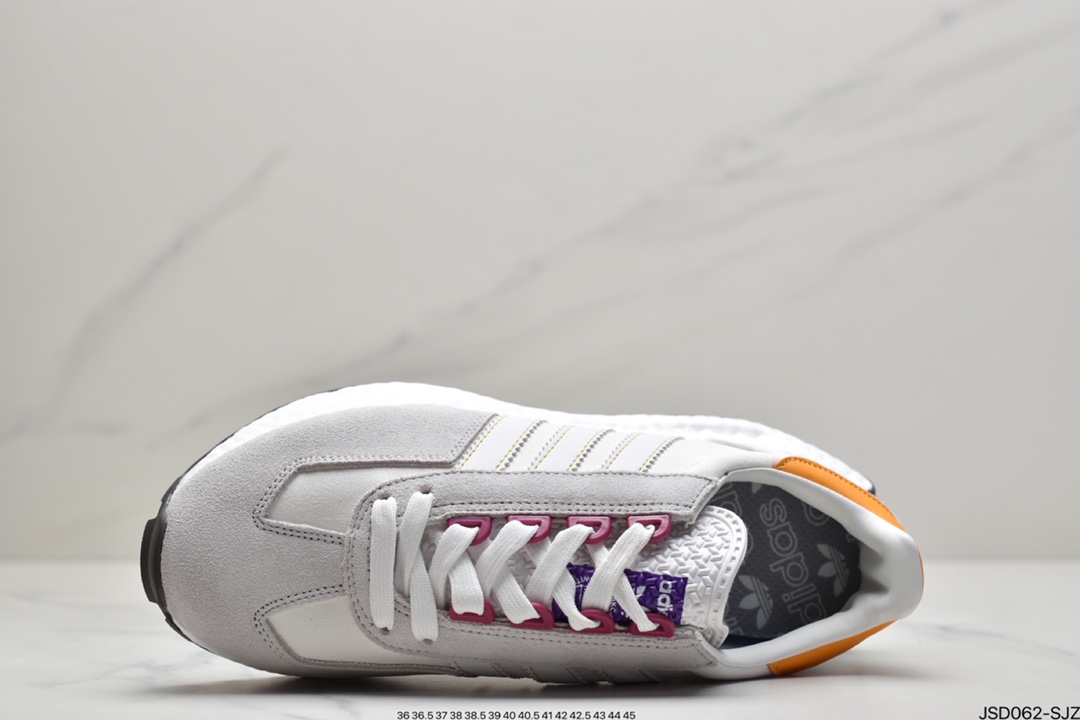 200 阿迪达斯adidas Racing 1 Boost Prototype  速度轻盈复古系列 百搭透气运动慢跑鞋 Q47513
