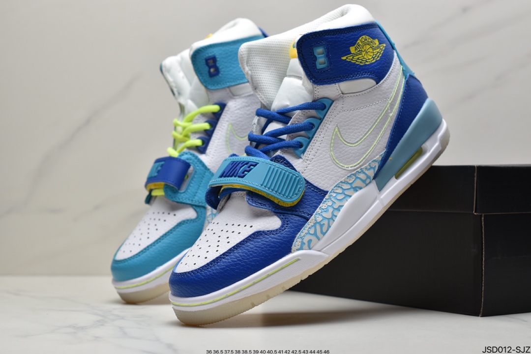 200  Air Jordan Legacy 312 冰蓝鸳鸯有着交错结合的设计CI4446-400