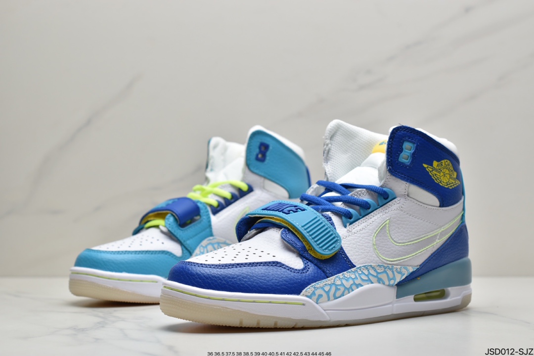 200  Air Jordan Legacy 312 冰蓝鸳鸯有着交错结合的设计CI4446-400