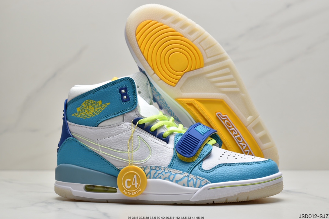 200  Air Jordan Legacy 312 冰蓝鸳鸯有着交错结合的设计CI4446-400