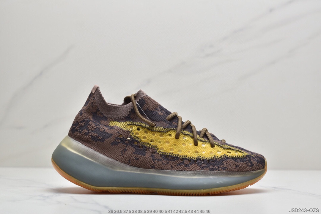 200 侃爷联乘adidas Originals YEEZY BOOST 380 V1”Pepper”百搭轻便爆米花中底休闲运动袜子慢跑鞋FZ1270