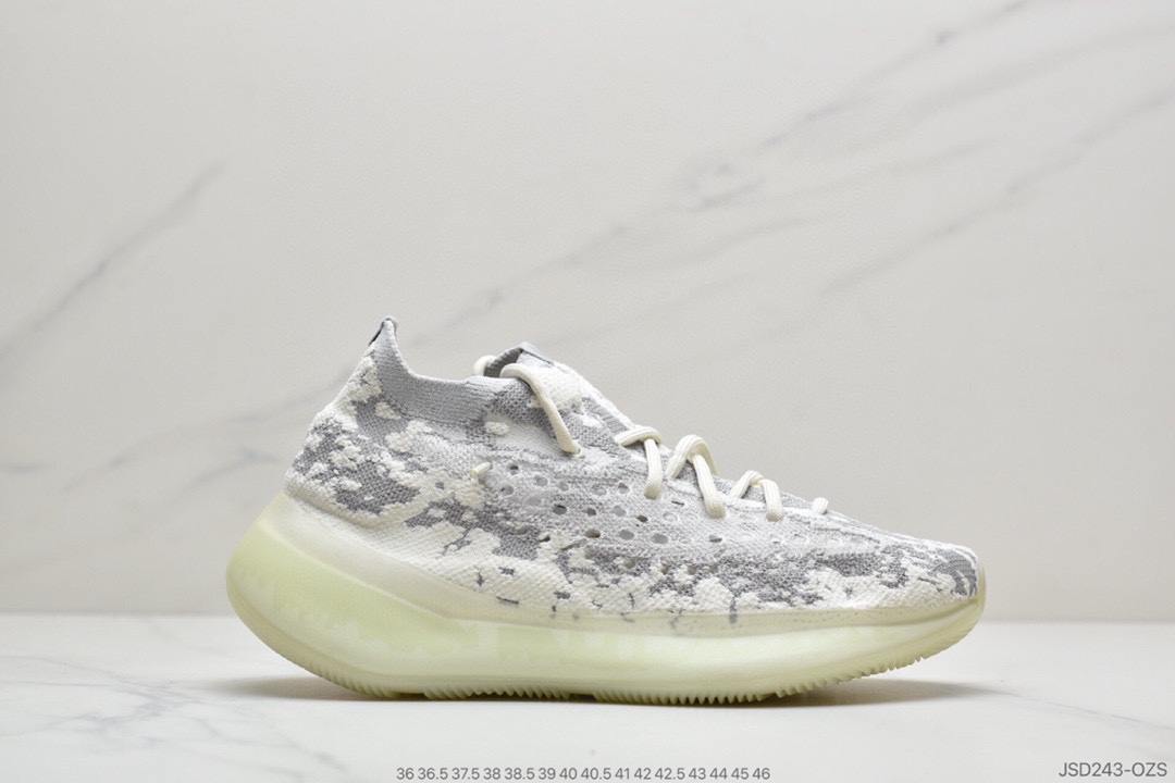 200 侃爷联乘adidas Originals YEEZY BOOST 380 V1”Pepper”百搭轻便爆米花中底休闲运动袜子慢跑鞋FZ1270