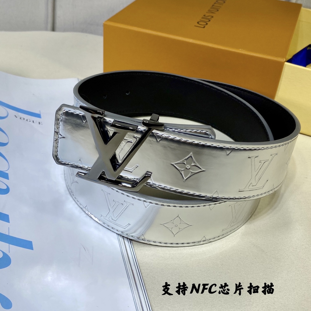 Louis Vuitton Belts Men Calfskin Cowhide