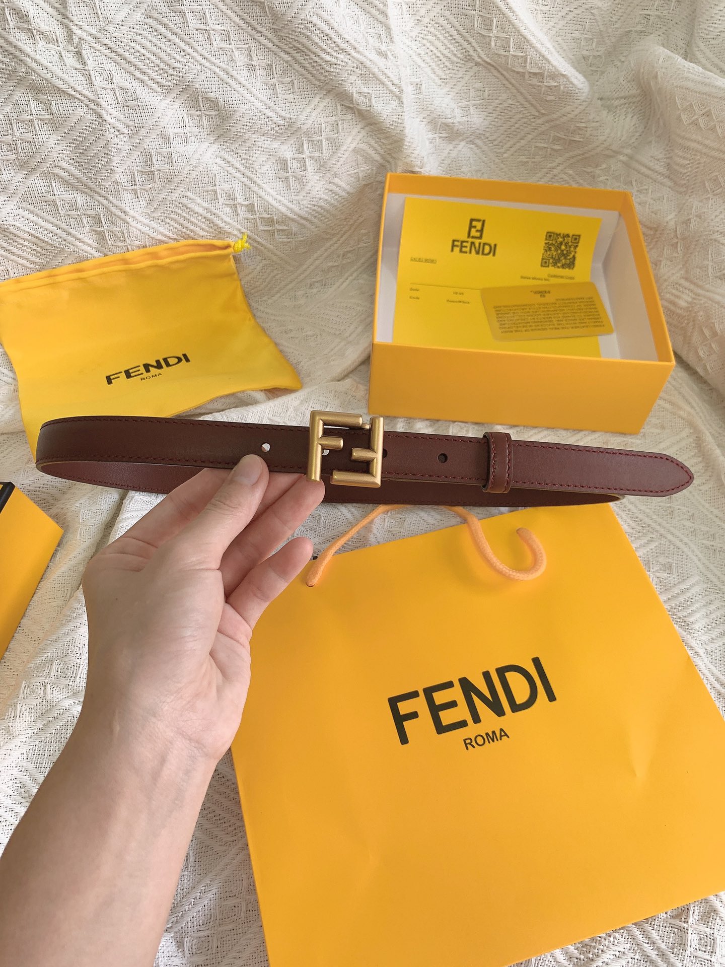 FENDI2.0cm女士新款腰带带圈