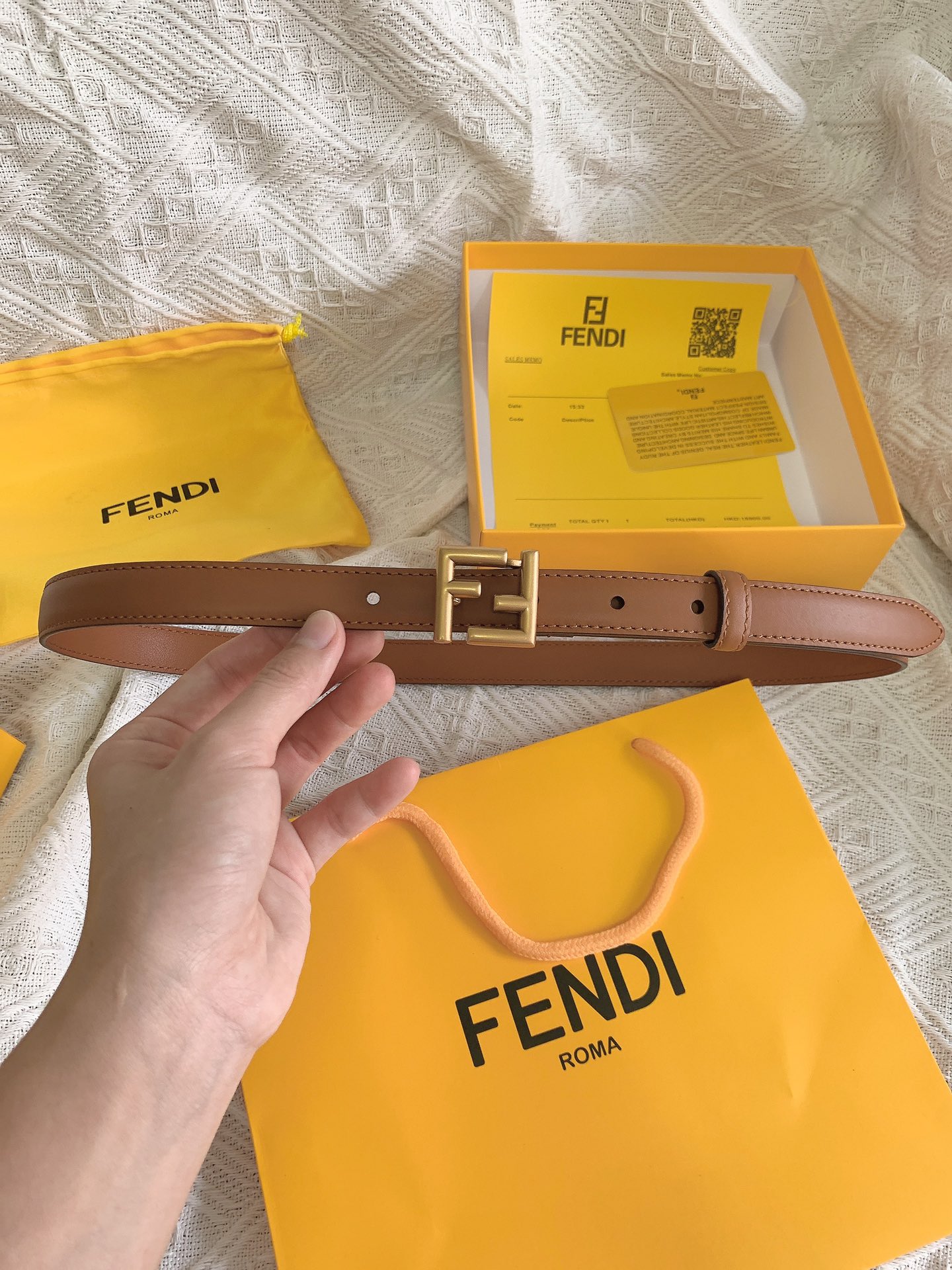 FENDI2.0cm女士新款腰带带圈