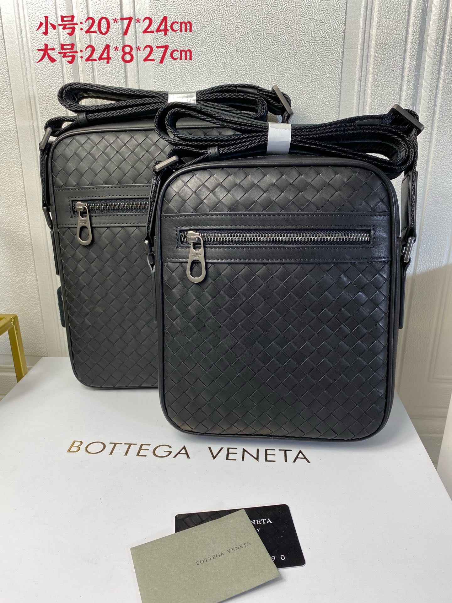 Bottega Veneta BV Intrecciato Copiar
 Bolsos cruzados y bandoleras Negro Tejido Cuero de vaca Piel fetal