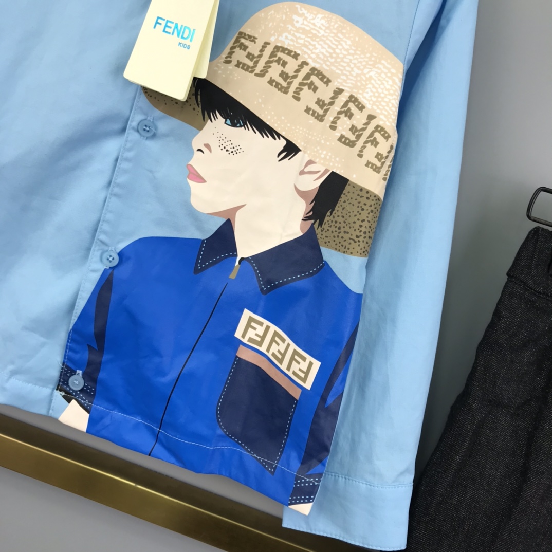 High-end Children’s Wear: 2021 Spring/Summer Collection for Boys, Sizes 100-160, Blue and White Options - 图片 6