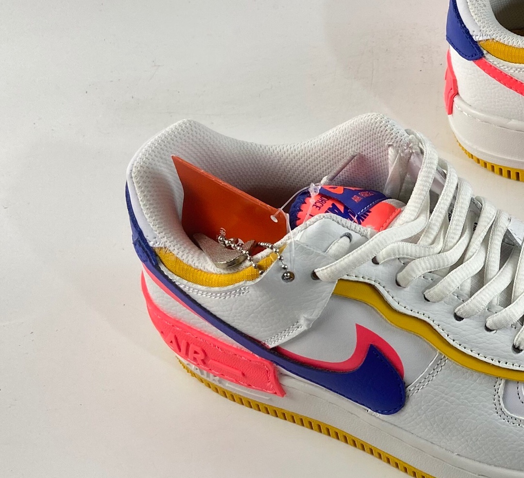 130  NIKE Air Force 1 Shadow 空军一号轻量增高低帮百搭板鞋”拼接马卡龙” CI0919-105