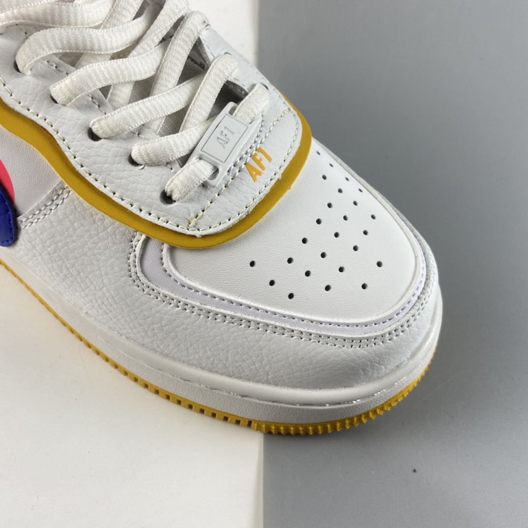 130  NIKE Air Force 1 Shadow 空军一号轻量增高低帮百搭板鞋”拼接马卡龙” CI0919-105