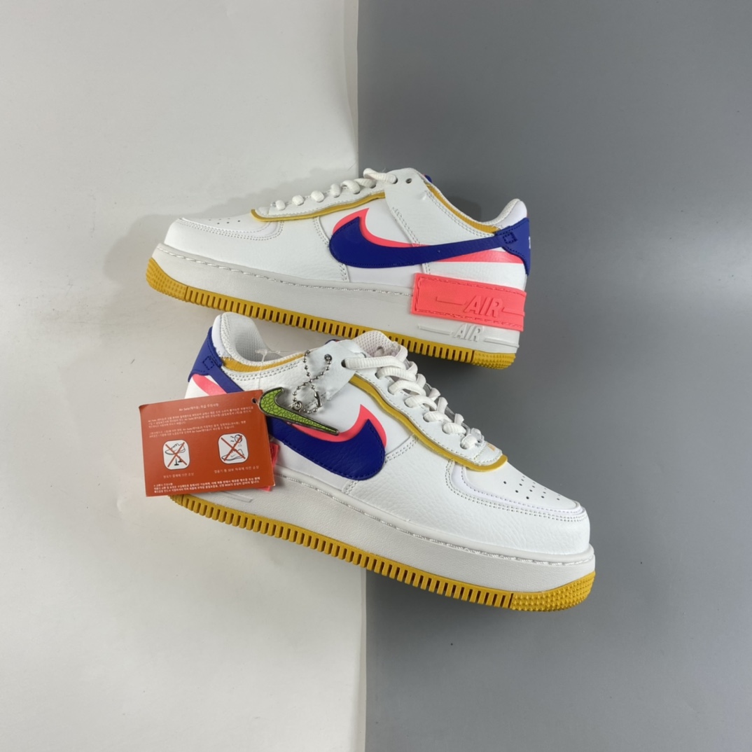 130  NIKE Air Force 1 Shadow 空军一号轻量增高低帮百搭板鞋”拼接马卡龙” CI0919-105