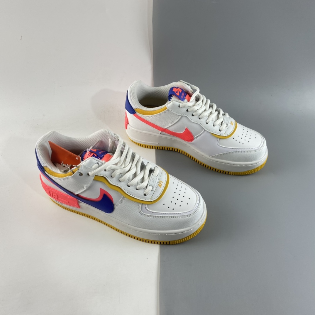 130  NIKE Air Force 1 Shadow 空军一号轻量增高低帮百搭板鞋”拼接马卡龙” CI0919-105