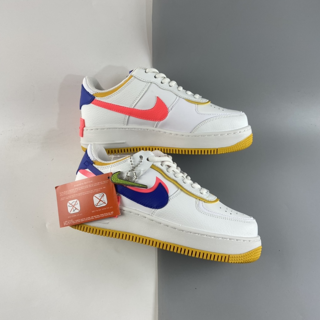 130  NIKE Air Force 1 Shadow 空军一号轻量增高低帮百搭板鞋”拼接马卡龙” CI0919-105