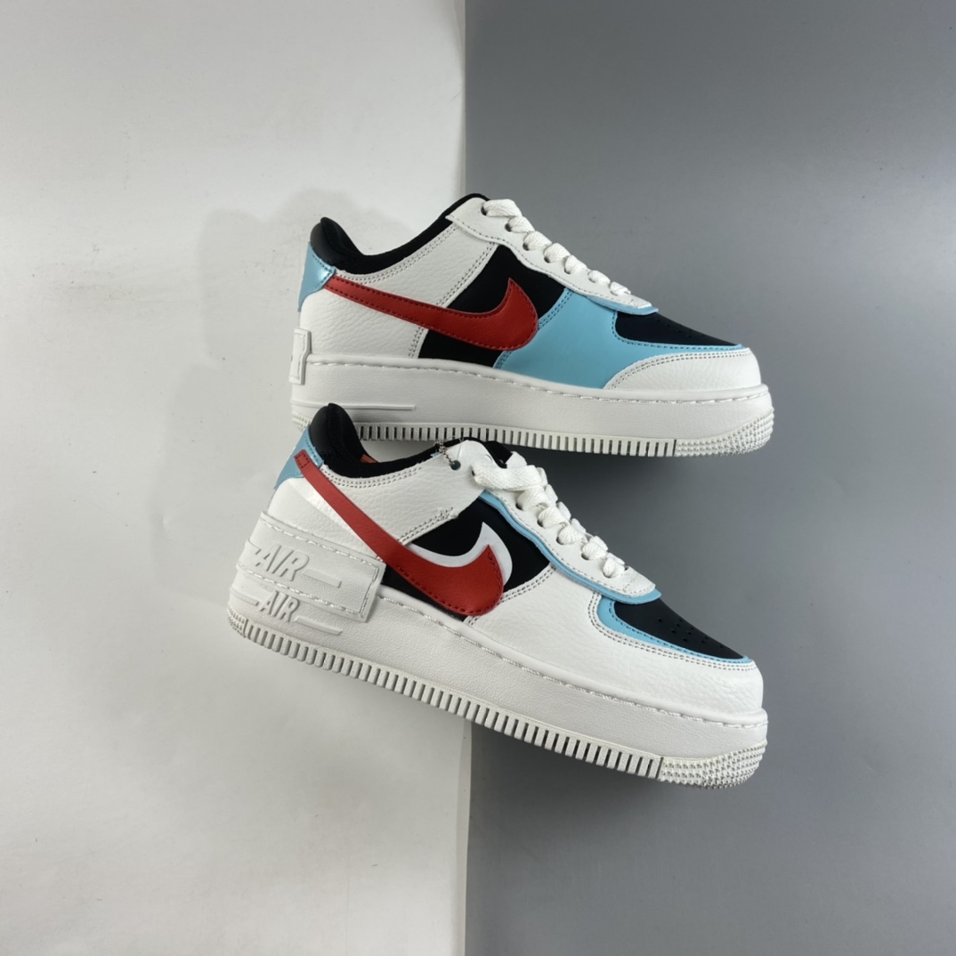 130  NIKE Air Force 1 Shadow 空军一号轻量增高低帮百搭板鞋”拼接马卡龙” DA4291-100