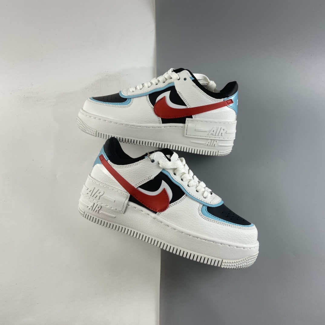 130  NIKE Air Force 1 Shadow 空军一号轻量增高低帮百搭板鞋”拼接马卡龙” DA4291-100
