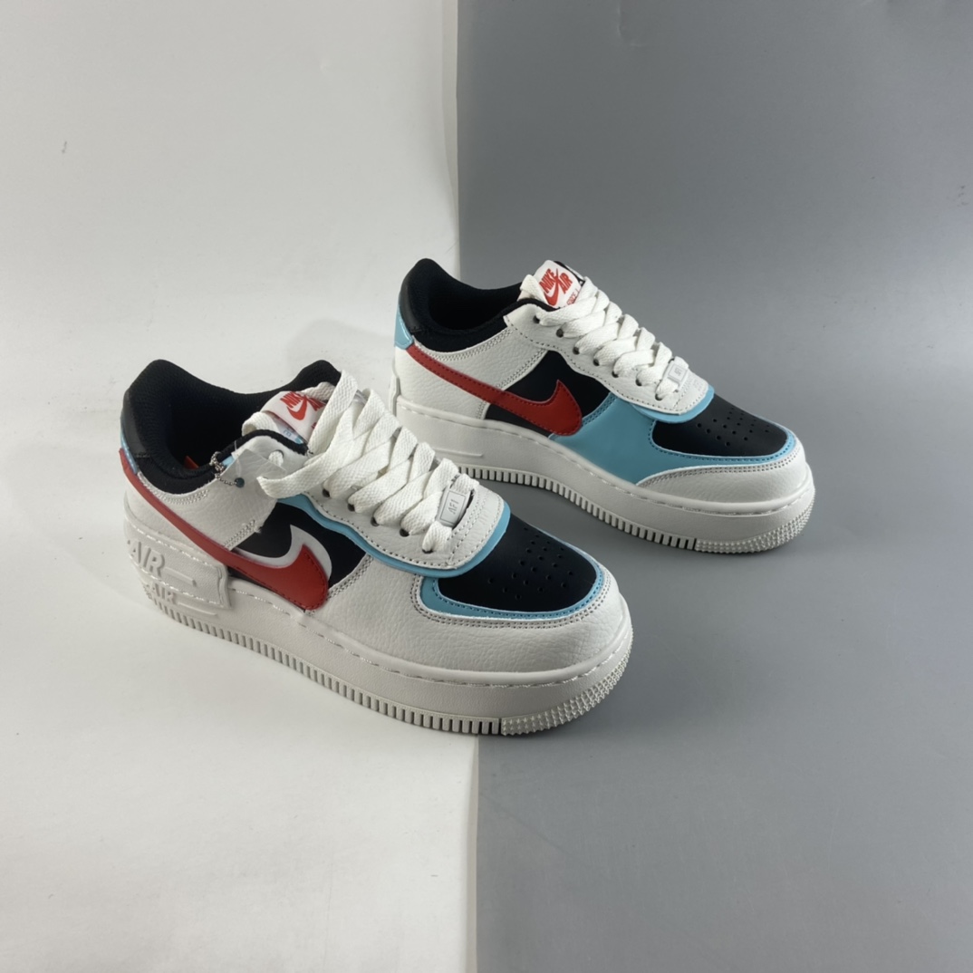 130  NIKE Air Force 1 Shadow 空军一号轻量增高低帮百搭板鞋”拼接马卡龙” DA4291-100