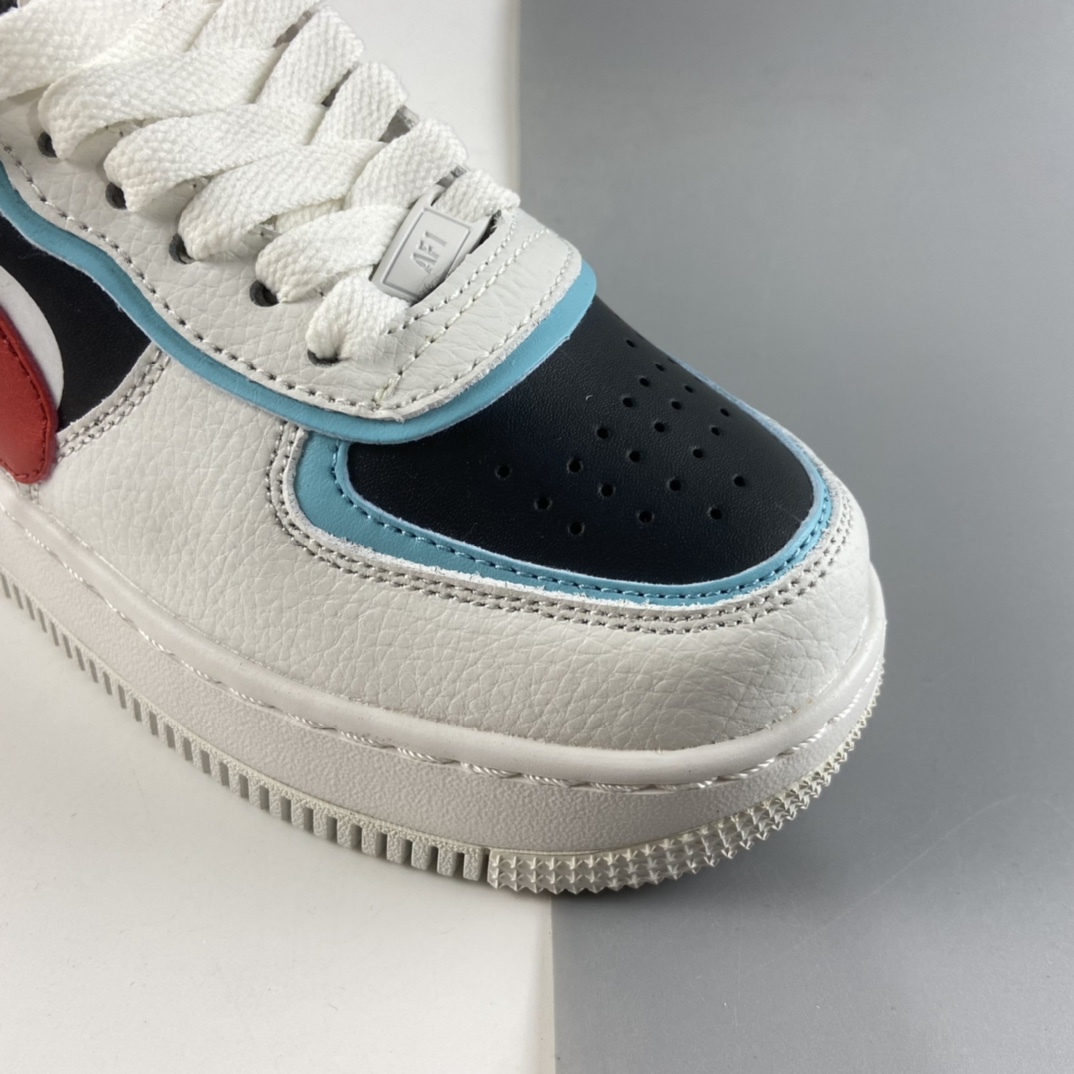 130  NIKE Air Force 1 Shadow 空军一号轻量增高低帮百搭板鞋”拼接马卡龙” DA4291-100