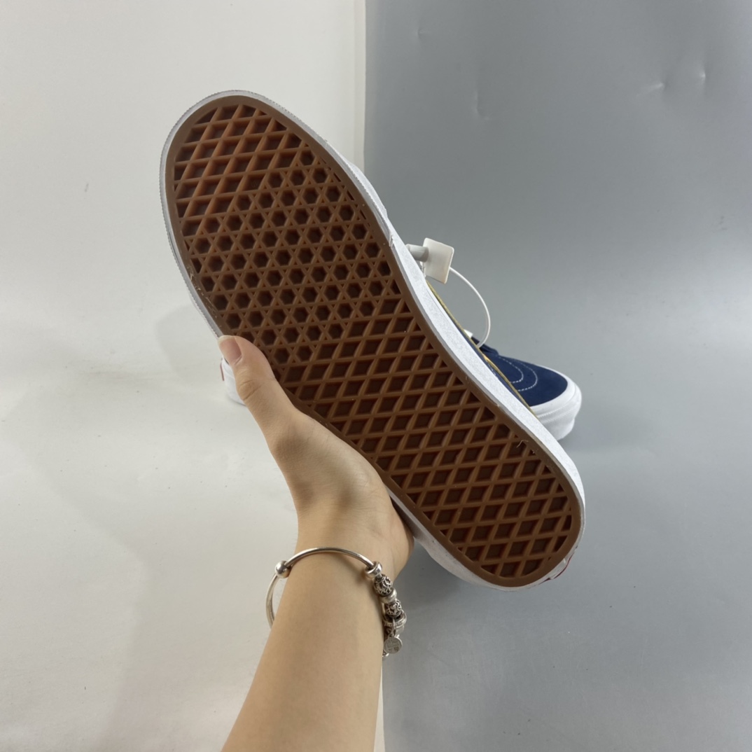 P160 VANS SK8-MID 范斯蓝黄撞色拼接中帮复古经典男女鞋滑板帆布鞋 VN0A3WM34PL