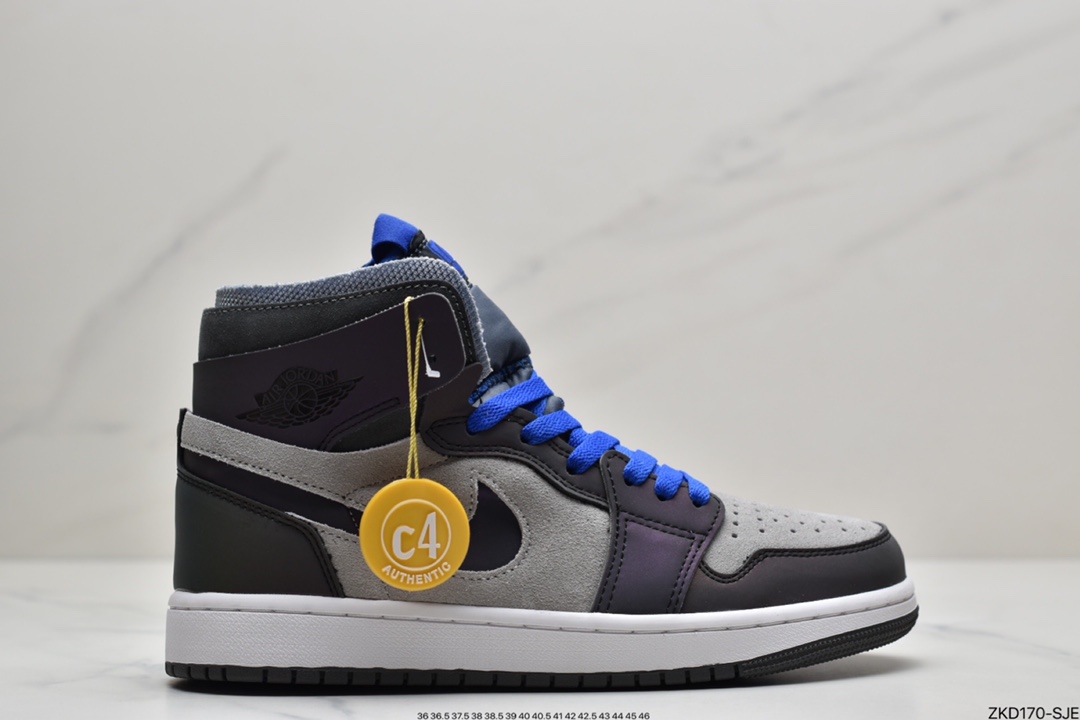 270 Air Jordan 1 Zoom Air CMFT  公司同源3M反光材质精心打造 原楦头原纸板开发 ，版型完美匹配成型 其次缓震科技长足进步 搭载全掌 Zoom Air 气垫 ，脚感方面相比之前的 Air Jordan 1 有了跨越式的增长  鞋舌Zoom Air字样 飞翼 Logo下方 Zoom 标签，足以彰显身份  官方货号：CT0978SL Size：36 36.5 37.5 38 38.5 39 40 40.5 41 42 42.5 43 44 44.5 45 46 ID：ZKD170-SJE