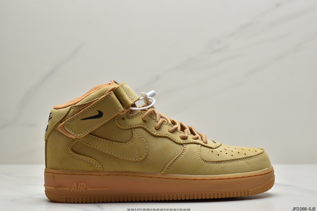 170 Nike Air Force 1 Mid ’07 “Flax” 小麦黄生胶 空军一号经典百搭中帮板鞋715889-200