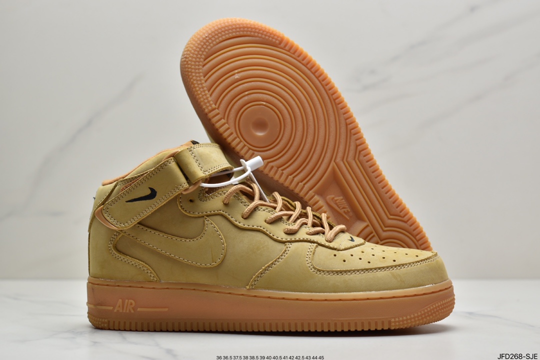 170 Nike Air Force 1 Mid ’07 “Flax” 小麦黄生胶 空军一号经典百搭中帮板鞋715889-200