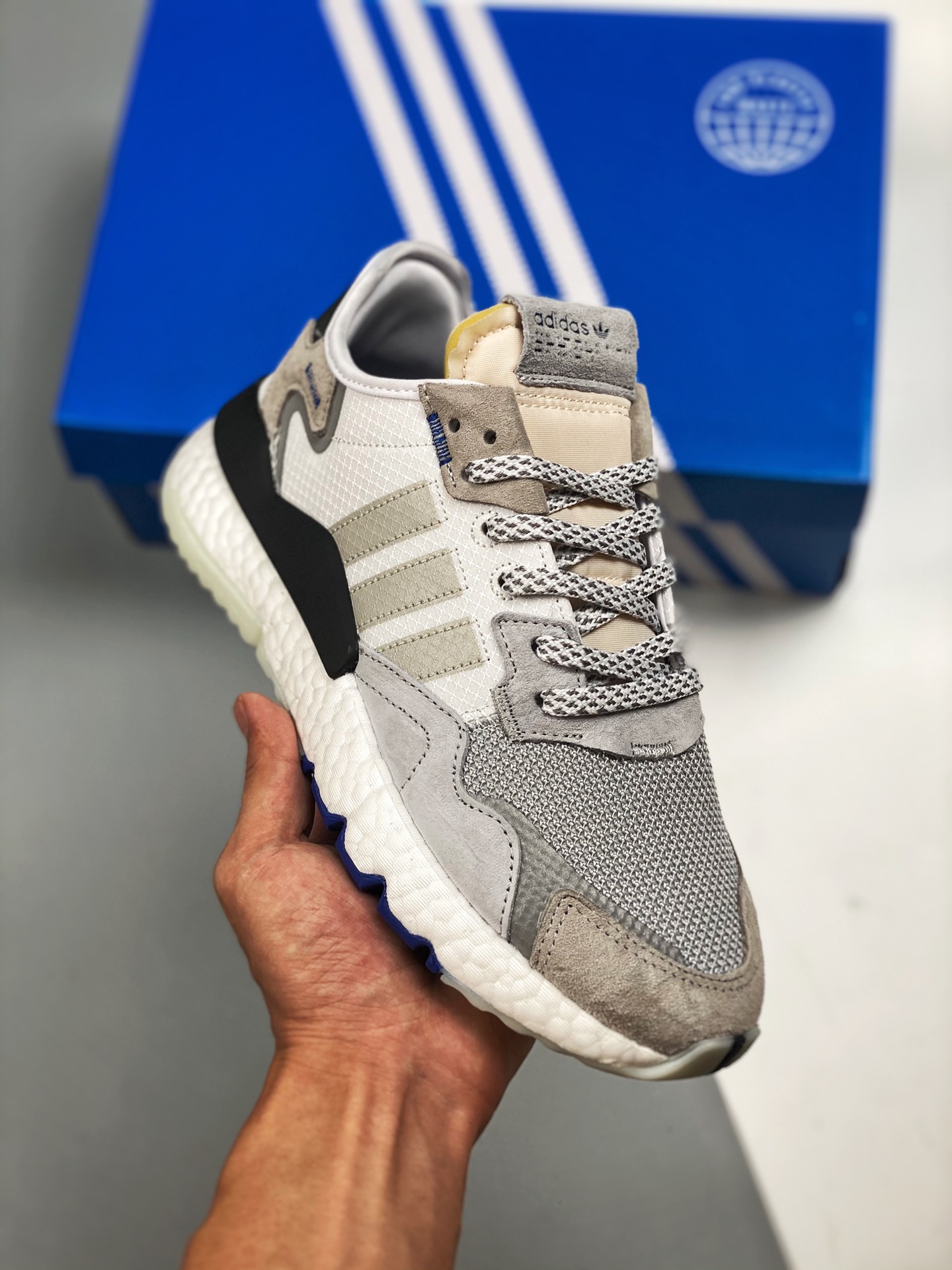 AD Nite Jogger Boost blanco gris trébol colaboración corredor nocturno número de artículo: HO1712 zapatillas retro runn…