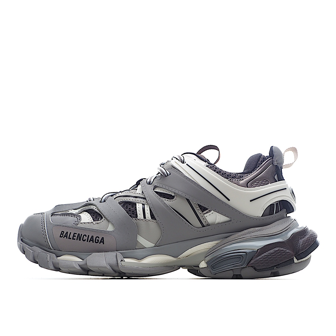 灯光版 巴黎世家3.0 三代户外概念鞋 ❕Balenciaga  Sneaker Tess s.Gomma MAILLE WHITE/ORANGE 纯原版本 原装大盒 顶级专供碾压市面一切真标版本 专柜同步包装 细节精准对位官方 私模组合大底 从里到外 最大尺度还原官方ZP 后跟位置增加了可充电 LED 灯带的部分，只需单击「Track」键即可点亮，并设有红、黄、蓝、绿、紫等 11 种不同的灯光模式