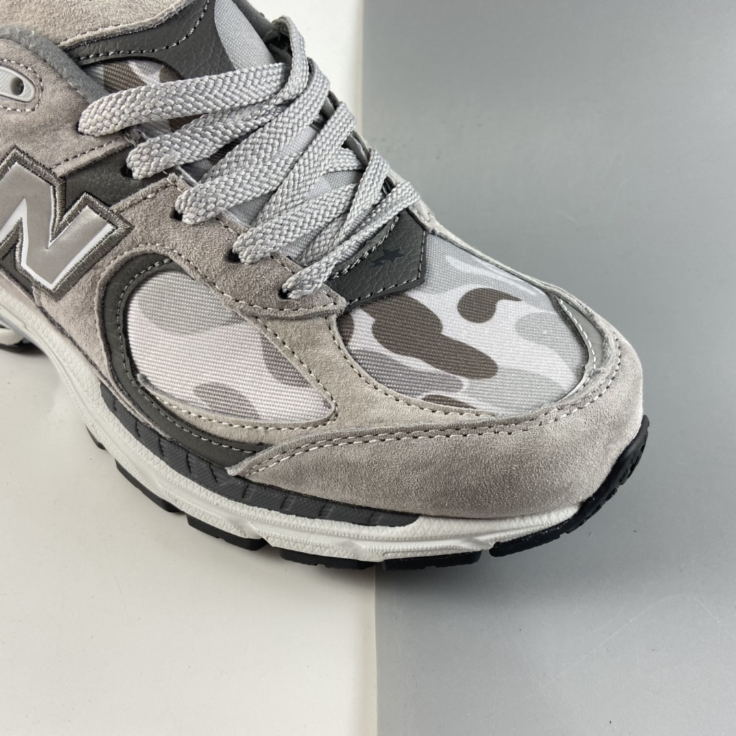 P200 A bathing ape x NB新百伦New Balance ML2002系列复慢跑鞋“元祖灰鲨鱼迷彩反光”ML2002RBG