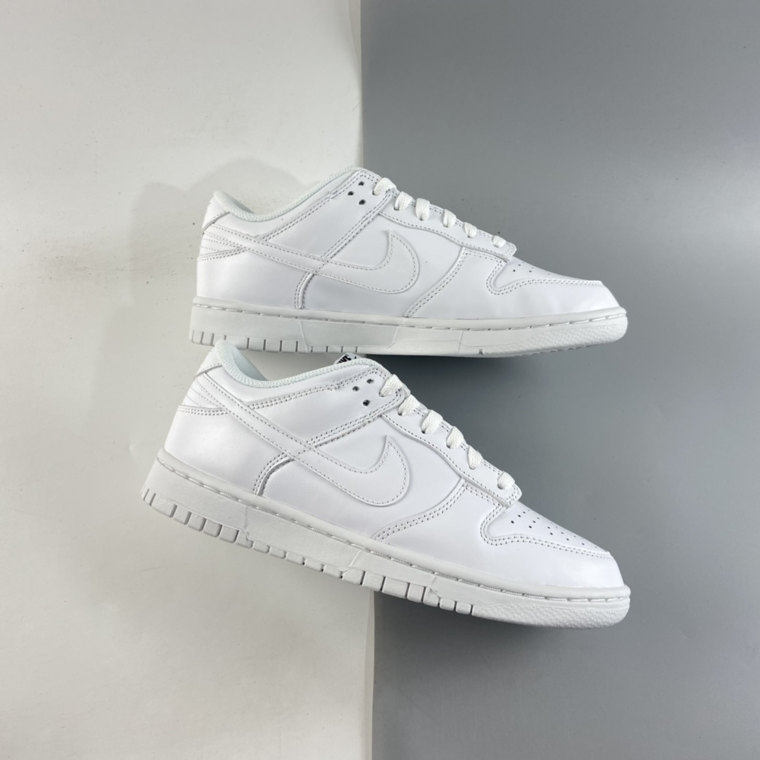 P350  NIKE SB Dunk Low Prm 纯白配色SB扣碎篮板时尚休闲板鞋 DD1503-109