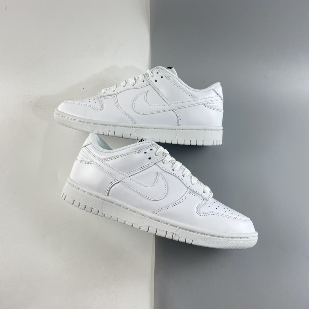 P350  NIKE SB Dunk Low Prm 纯白配色SB扣碎篮板时尚休闲板鞋 DD1503-109