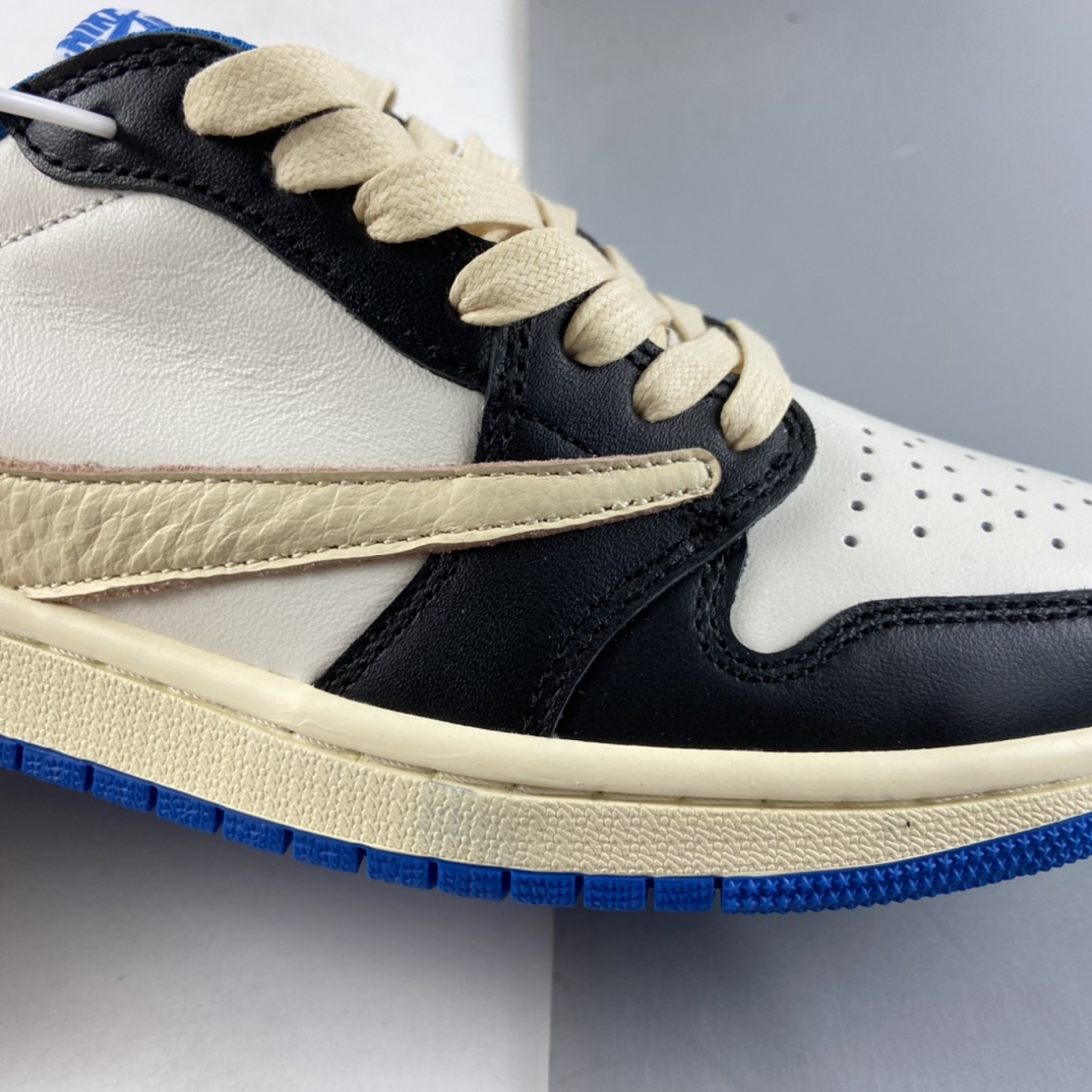 P220  fragment design x Travis Scott x Nike Air Jordan 1 Low OG SP”Military Blue”AJ1乔丹一代DM7866-140