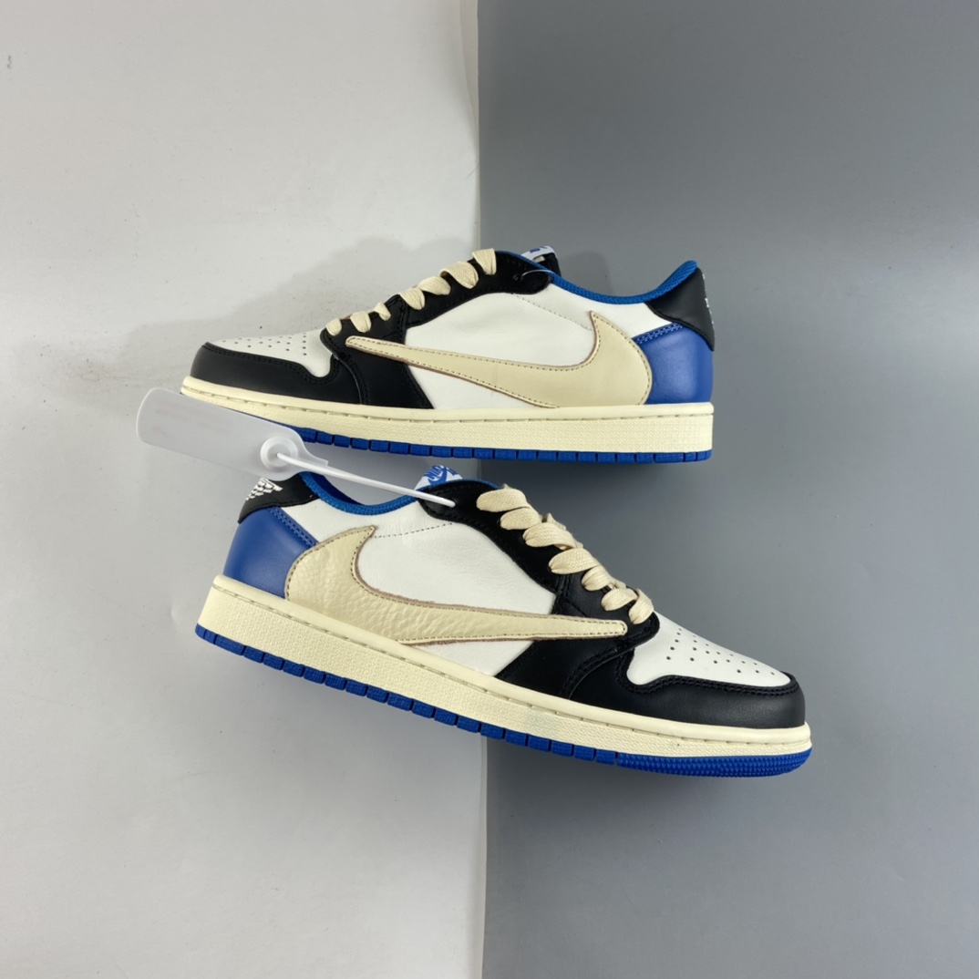 P220  fragment design x Travis Scott x Nike Air Jordan 1 Low OG SP”Military Blue”AJ1乔丹一代DM7866-140