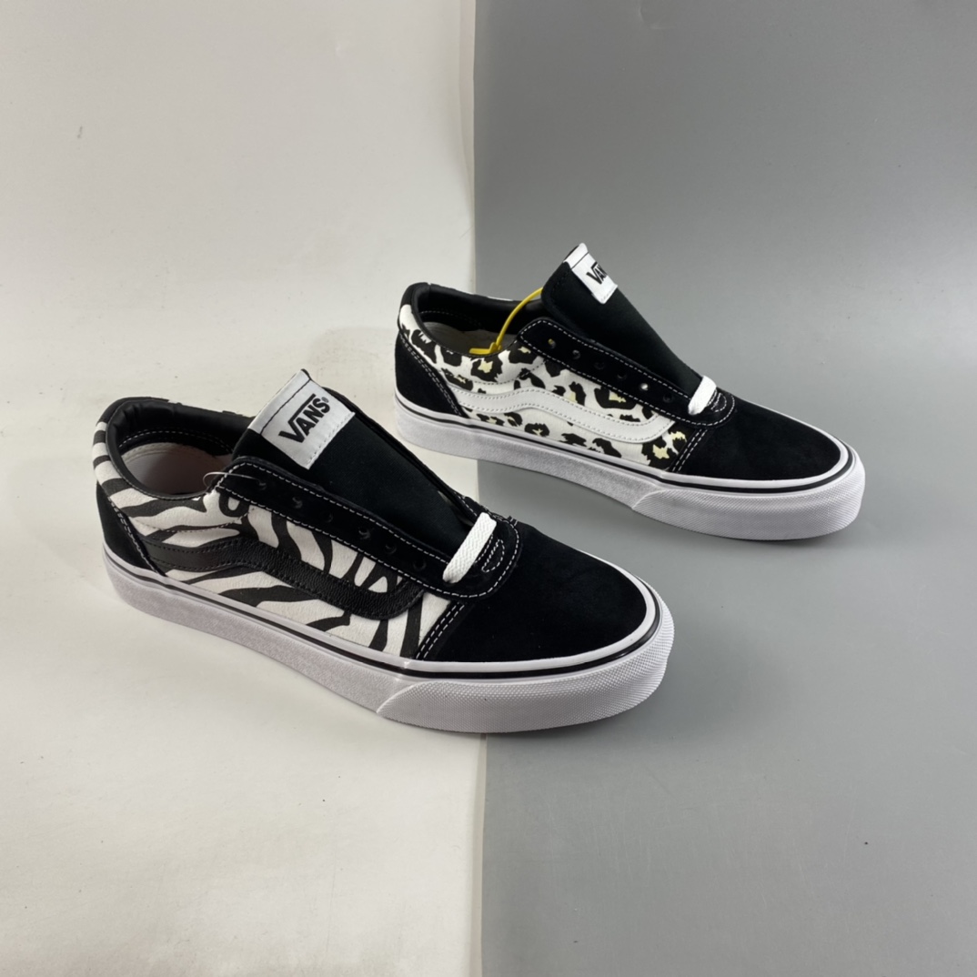 P150  Vans Style 36范斯官方 黑色豹纹斑马纹印花低帮板鞋运动鞋 VN0A3TLAA25