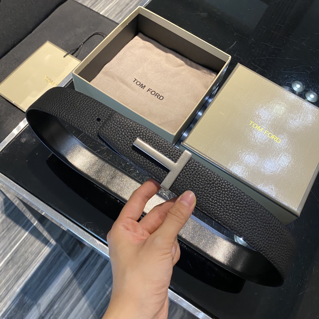 Tom Ford Double-Sided Calf Leather Business Belt: Elegant High-End Fashion (18 words) - 图片 4