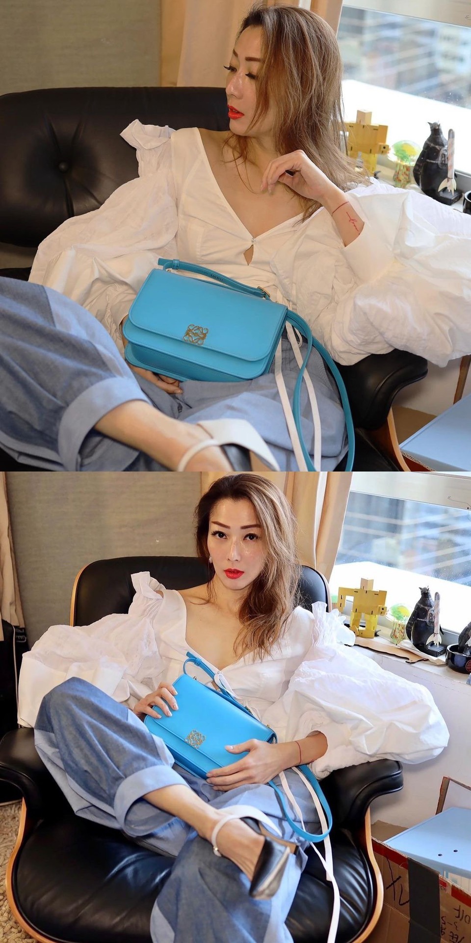LOEWE罗意威 最新款Goya Bag 小号蓝色0666