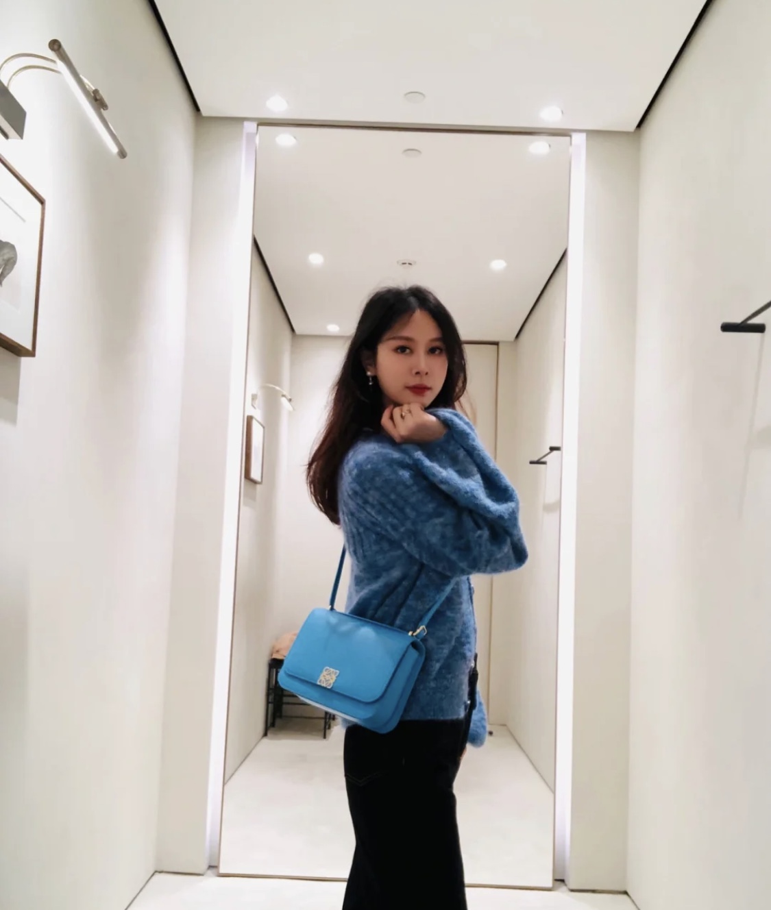 LOEWE罗意威 最新款Goya Bag 小号蓝色0666