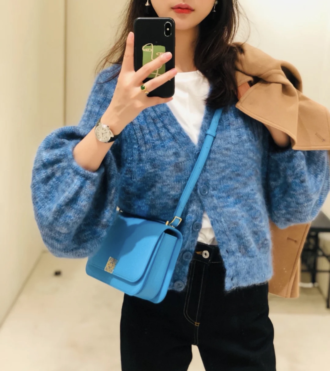 LOEWE罗意威 最新款Goya Bag 小号蓝色0666