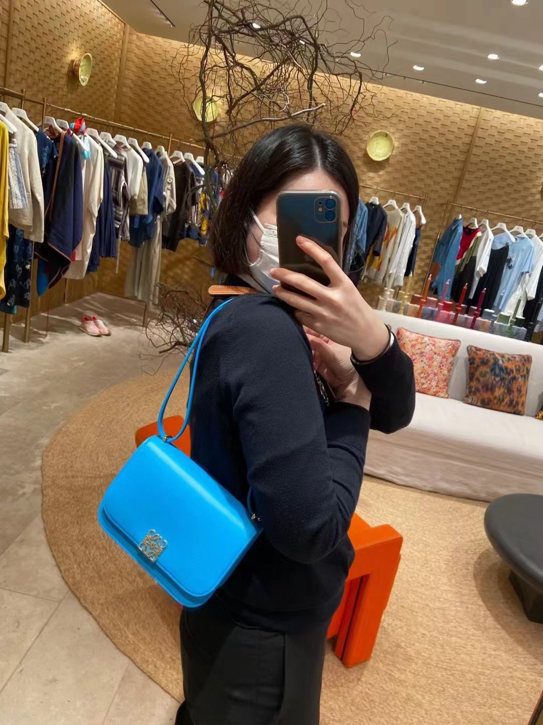 LOEWE罗意威 最新款Goya Bag 小号蓝色0666