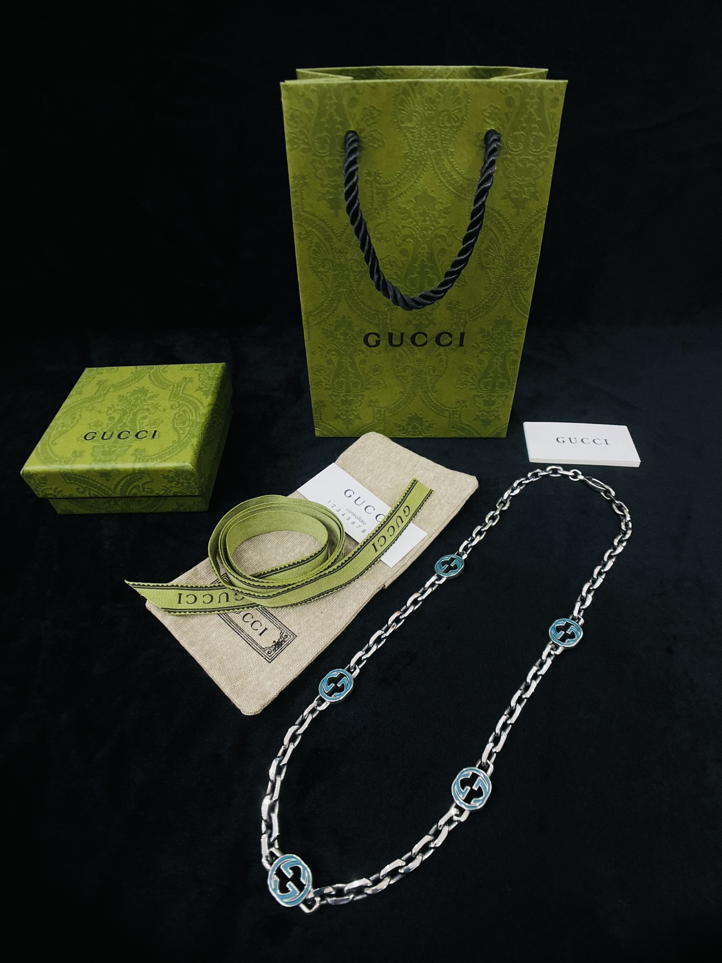NO:555572,Gucci new enamel interlocking double G necklace, boutique jewelry, gucci,necklace19860909古驰新款珐琅互扣式双G项链,饰品精品,gucci,necklace,Jewelry