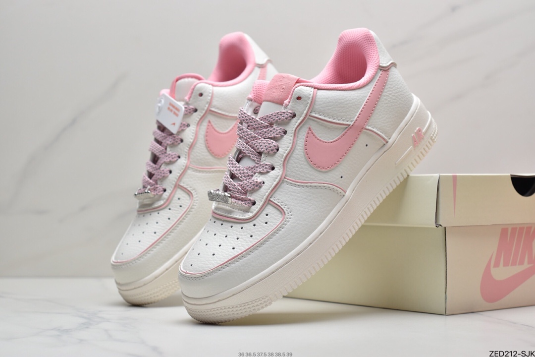 260 耐克 Nike Air Force 1 Low 粉白满天星 空军一号低帮运动休闲板鞋UH8958-033
