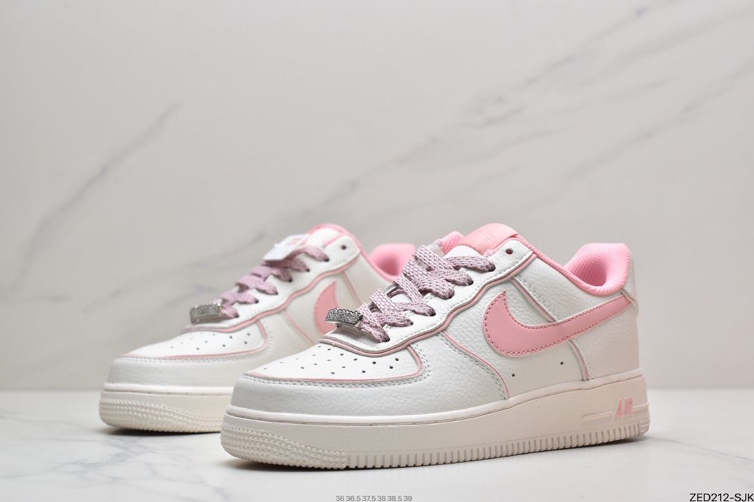 260 耐克 Nike Air Force 1 Low 粉白满天星 空军一号低帮运动休闲板鞋UH8958-033