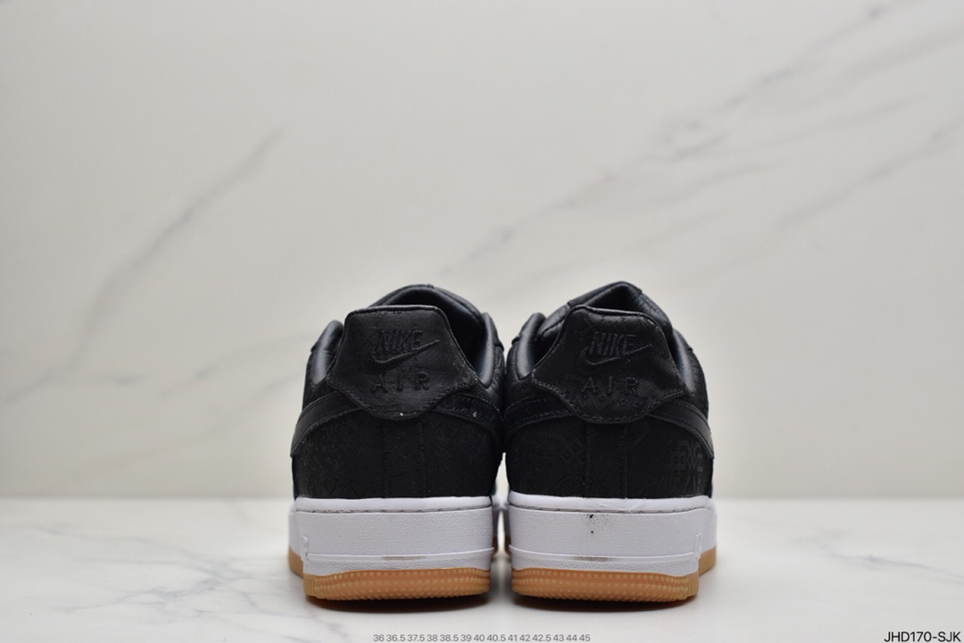 190 Fragment Design x Nike Air Force 1 JT PremiumGame Black 空军一号经典低帮百搭休闲运动板鞋AO9286-100