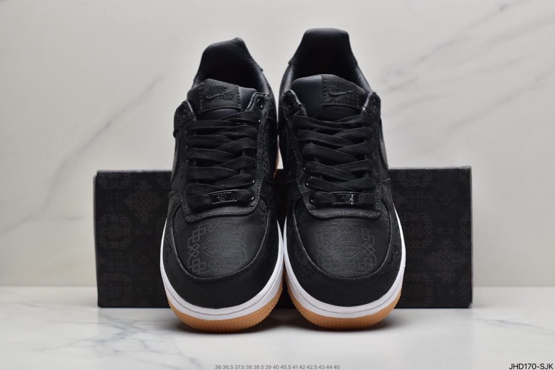 190 Fragment Design x Nike Air Force 1 JT PremiumGame Black 空军一号经典低帮百搭休闲运动板鞋AO9286-100