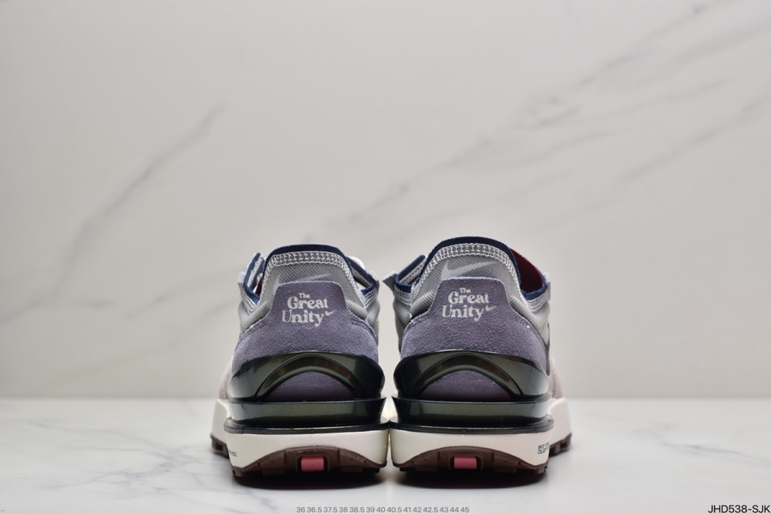 190 耐克Nike Ldwaffle/ Sacai  联名走秀款 网纱翻毛拼接 Swoosh跑步鞋DM5446-701