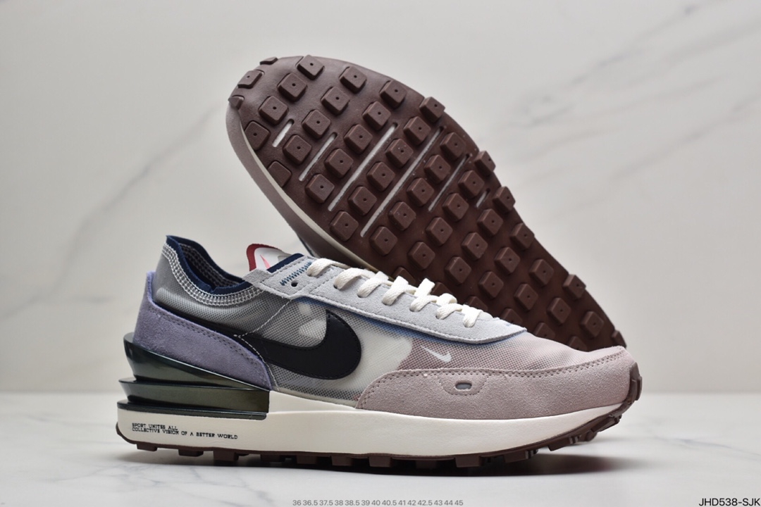 190 耐克Nike Ldwaffle/ Sacai  联名走秀款 网纱翻毛拼接 Swoosh跑步鞋DM5446-701