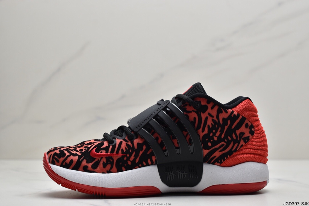 180 耐克Nike KD 14 EP 黑红纱面 凯文·杜兰特全新14代签名休闲运动篮球运动鞋 CZ0170-006