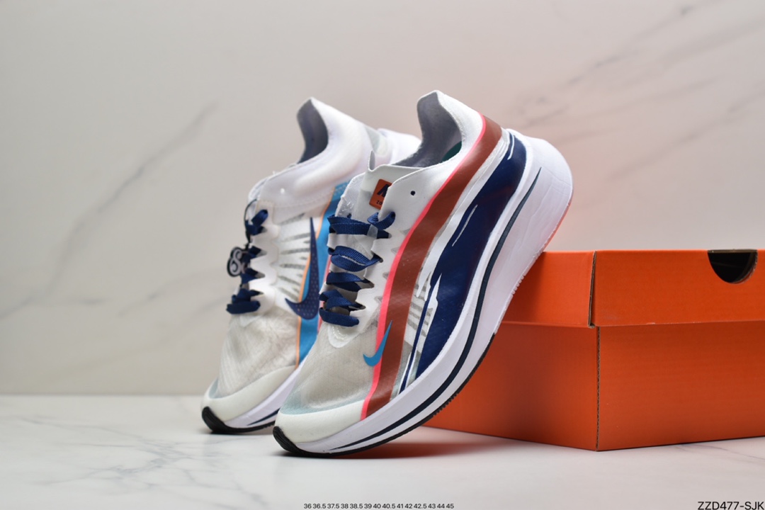 250 耐克Zoom Fly SP SHM  “跑上海鸳鸯鞋”  手绘拼色涂鸦透明纱面马拉松缓震跑鞋BQ6896-001